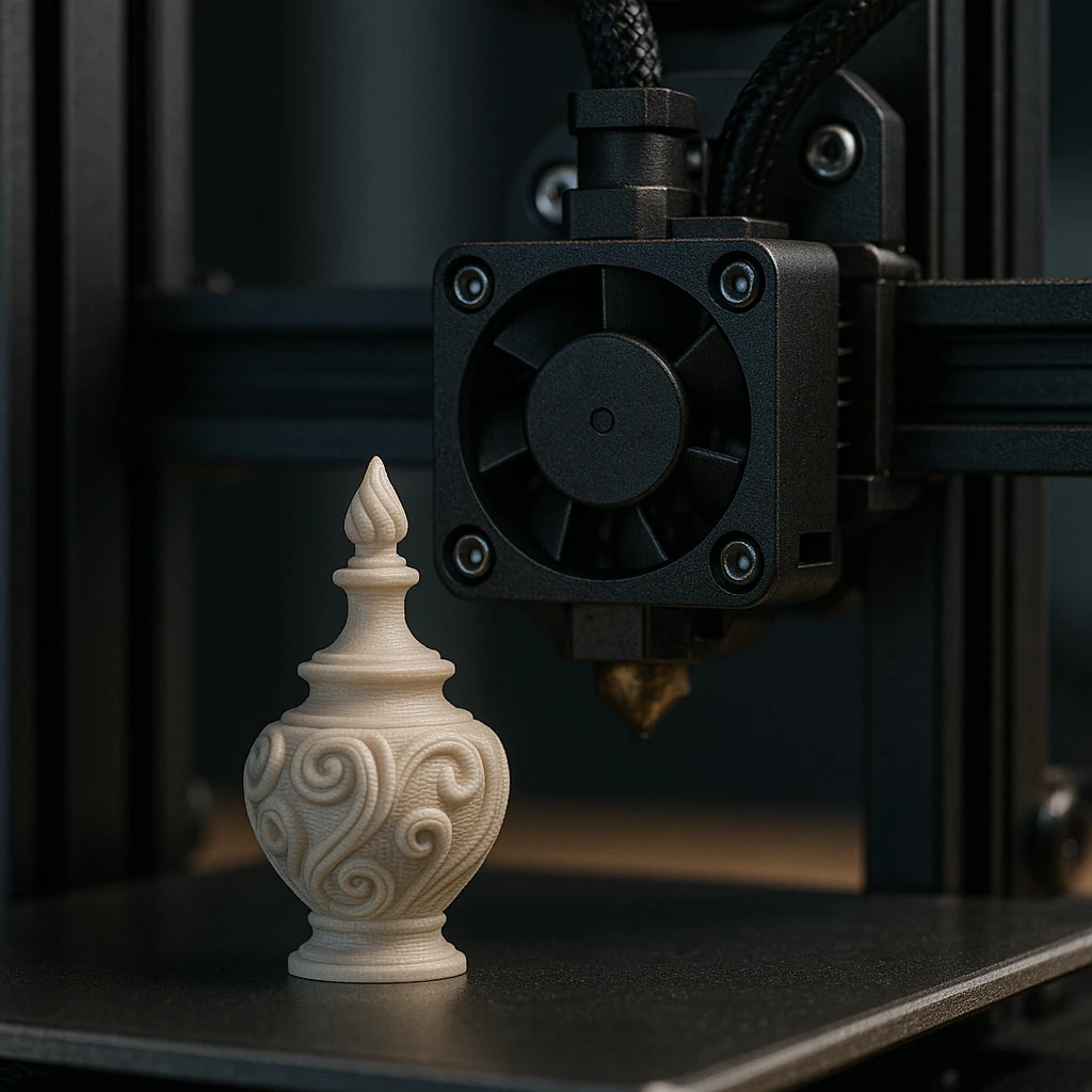 چاپ سهبعدی فیگور تزئینی در حال انجام