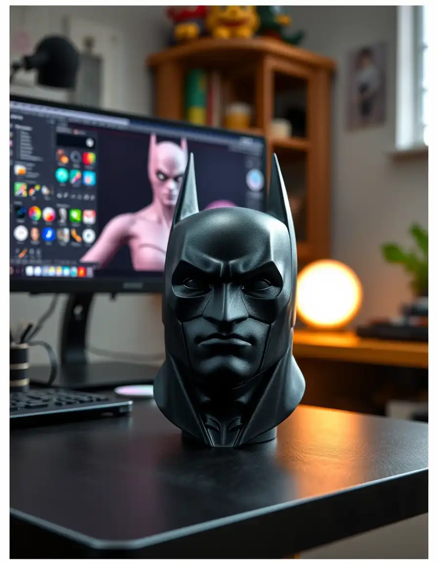 ماسک چاپشده سهبعدی بتمن با جزئیات بالا